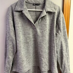 Zara collared sweatshirt